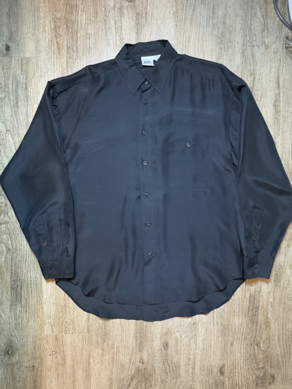 Lou & Grey Black Long-Sleeve Button-Up Shirt